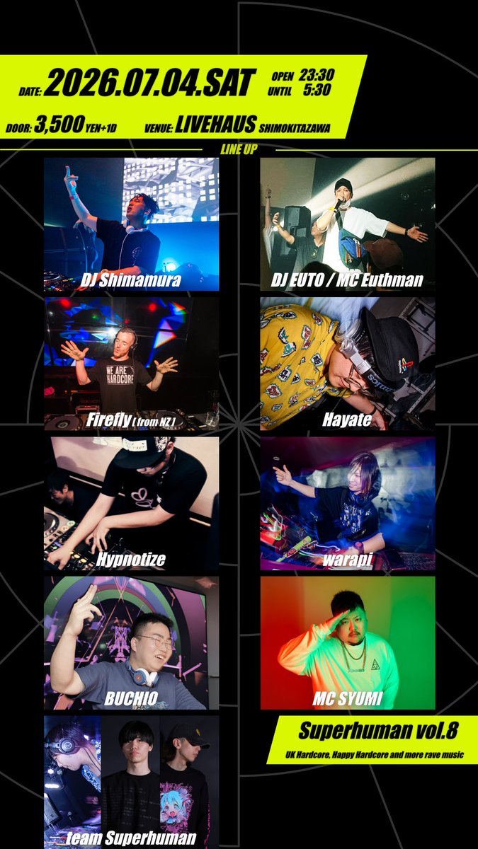 Superhuman vol.8 flyer