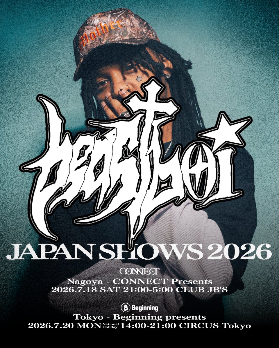 beastboi. 初来日 — Circus Tokyo, JUL 20 (MON)