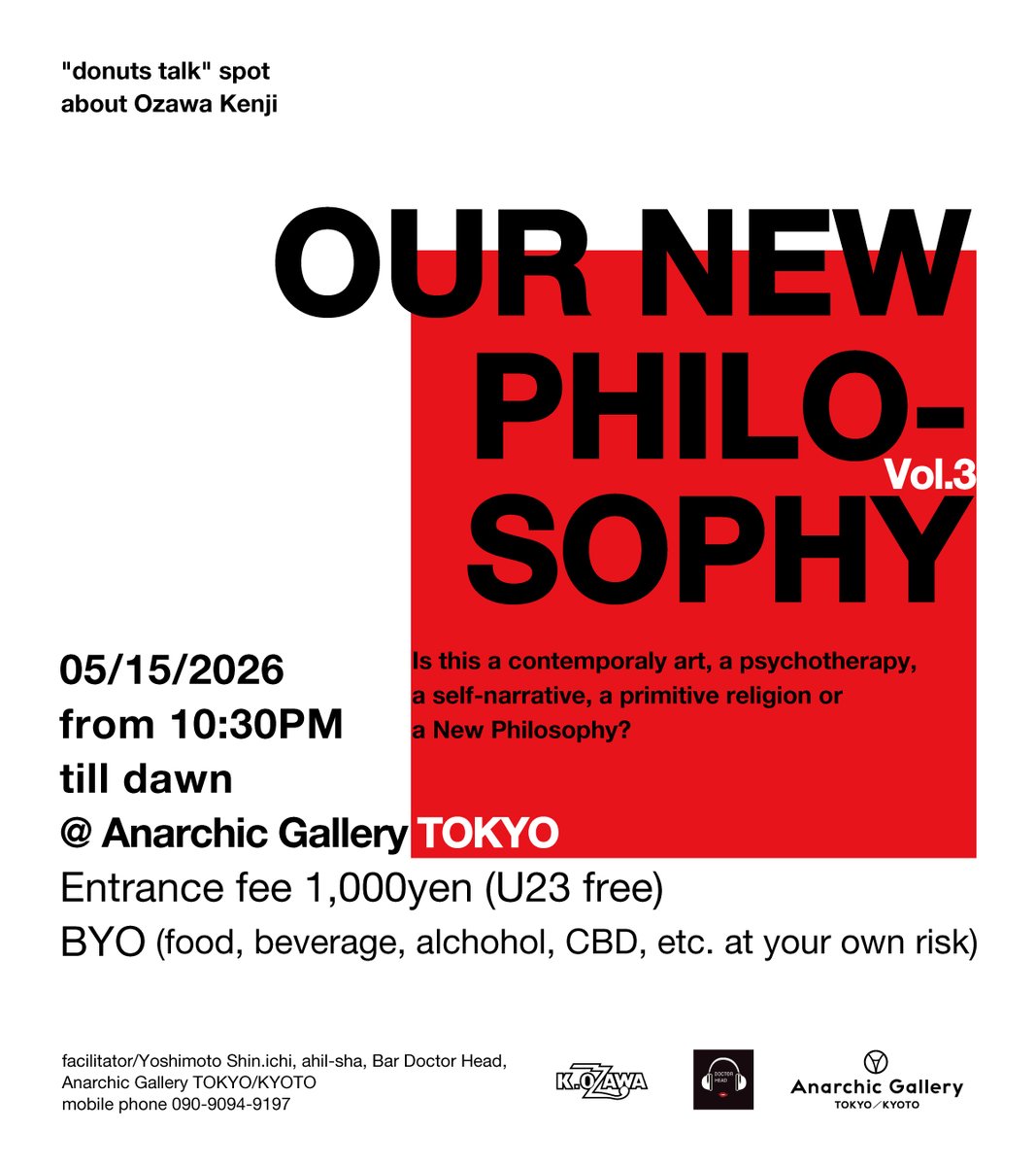 OUR NEW PHILOSOPHY Vol.3 flyer